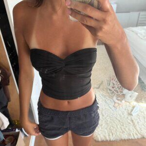 !M?ERFECT Women's Black Crop-top